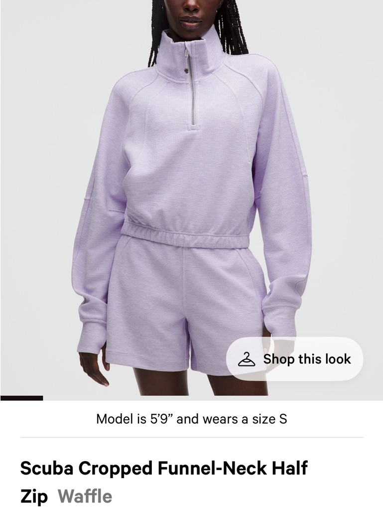 Scuba Cropped Funnel-Neck Half Zip